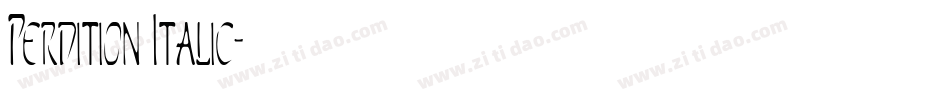 Perdition Italic字体转换